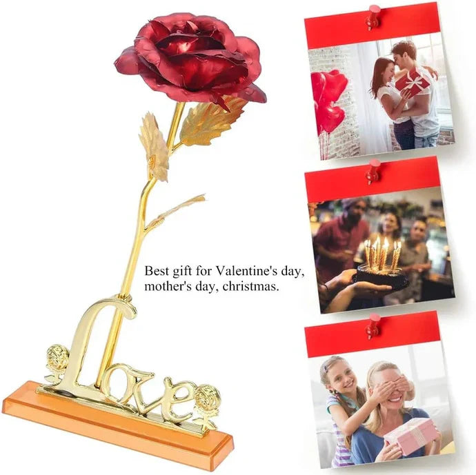 24K Gold Foil Artificial Rose
