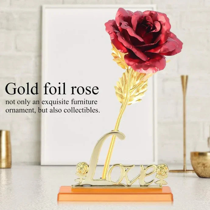 24K Gold Foil Artificial Rose