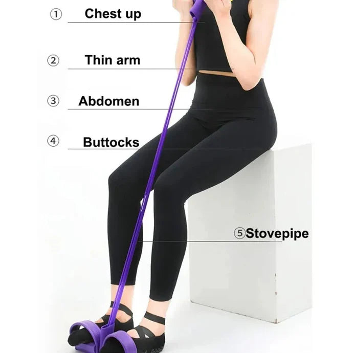 Tummy Trimmer – Foot Pedal Elastic Resistance Band (Random Color)